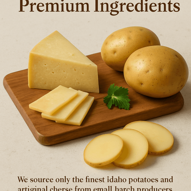 Premium ingredients for potato cheese bread